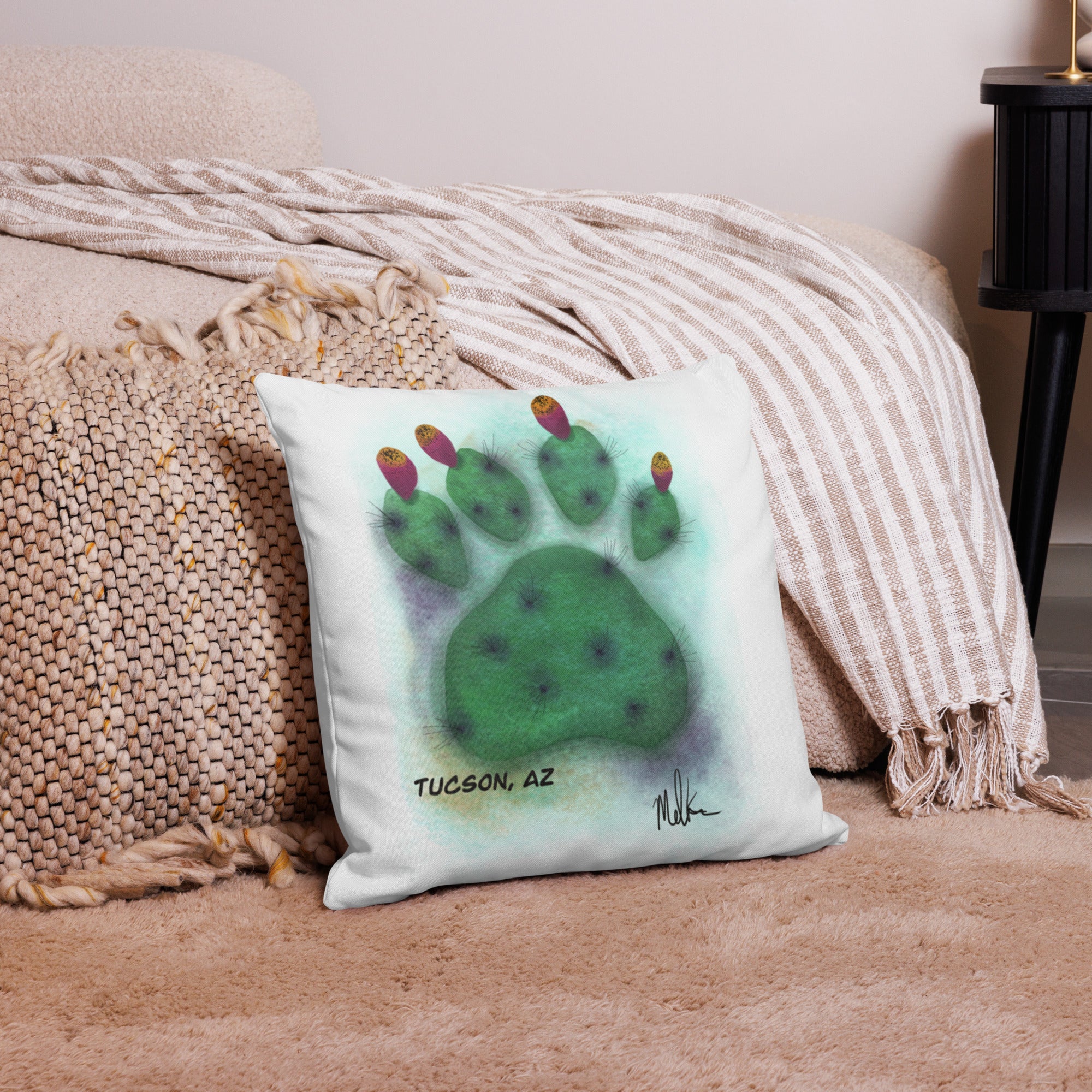 Paw print shop pillow cases